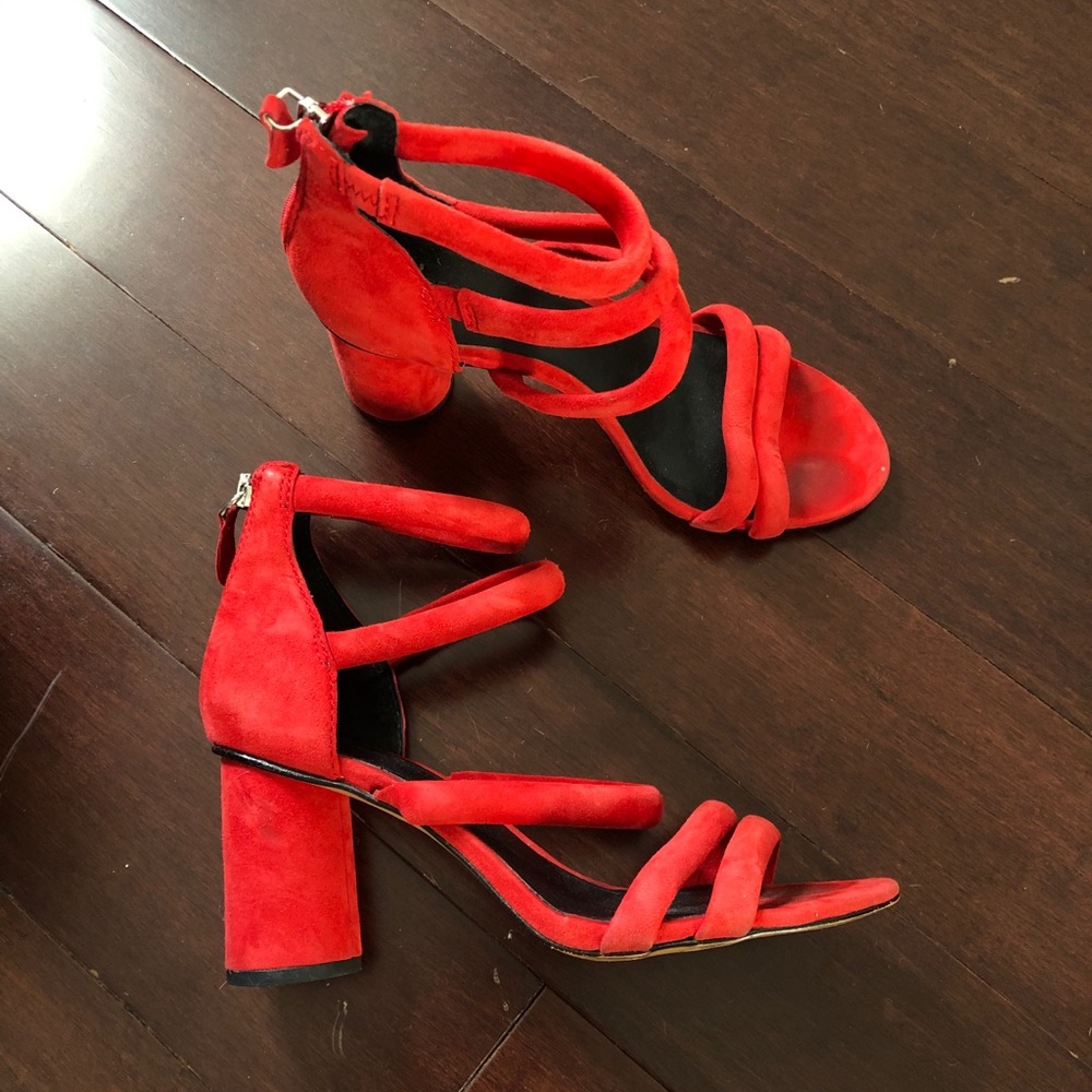 Rebecca Minkoff Red Block Heels